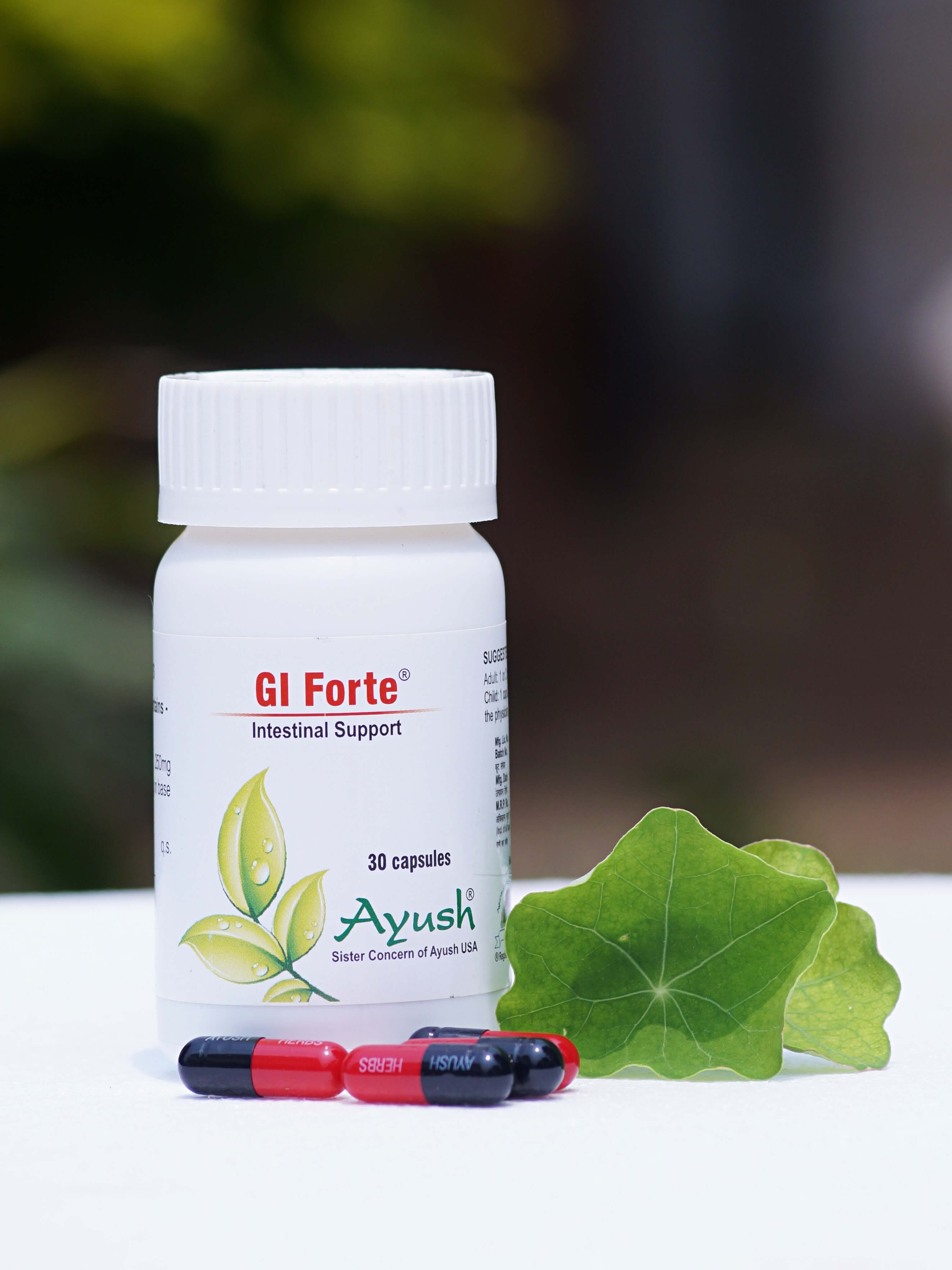 Ayush Herbs Gi Forte (pippali) Capsules - Intestinal Support
