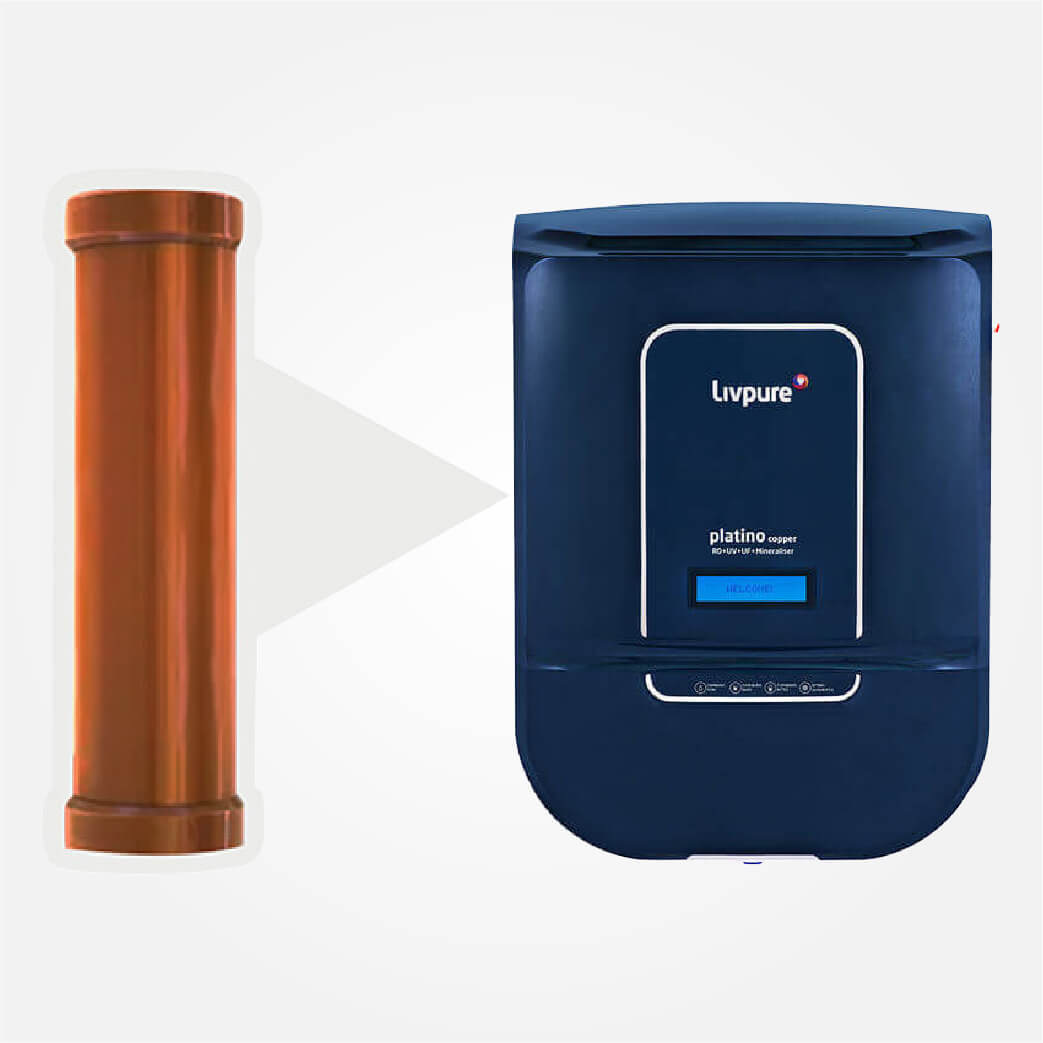 Livpure Platino Copper RO Water Purifier (Blue)