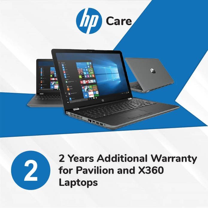 HP Care Pack 2 Years Additional Warranty for Pavilion and X360 Laptops