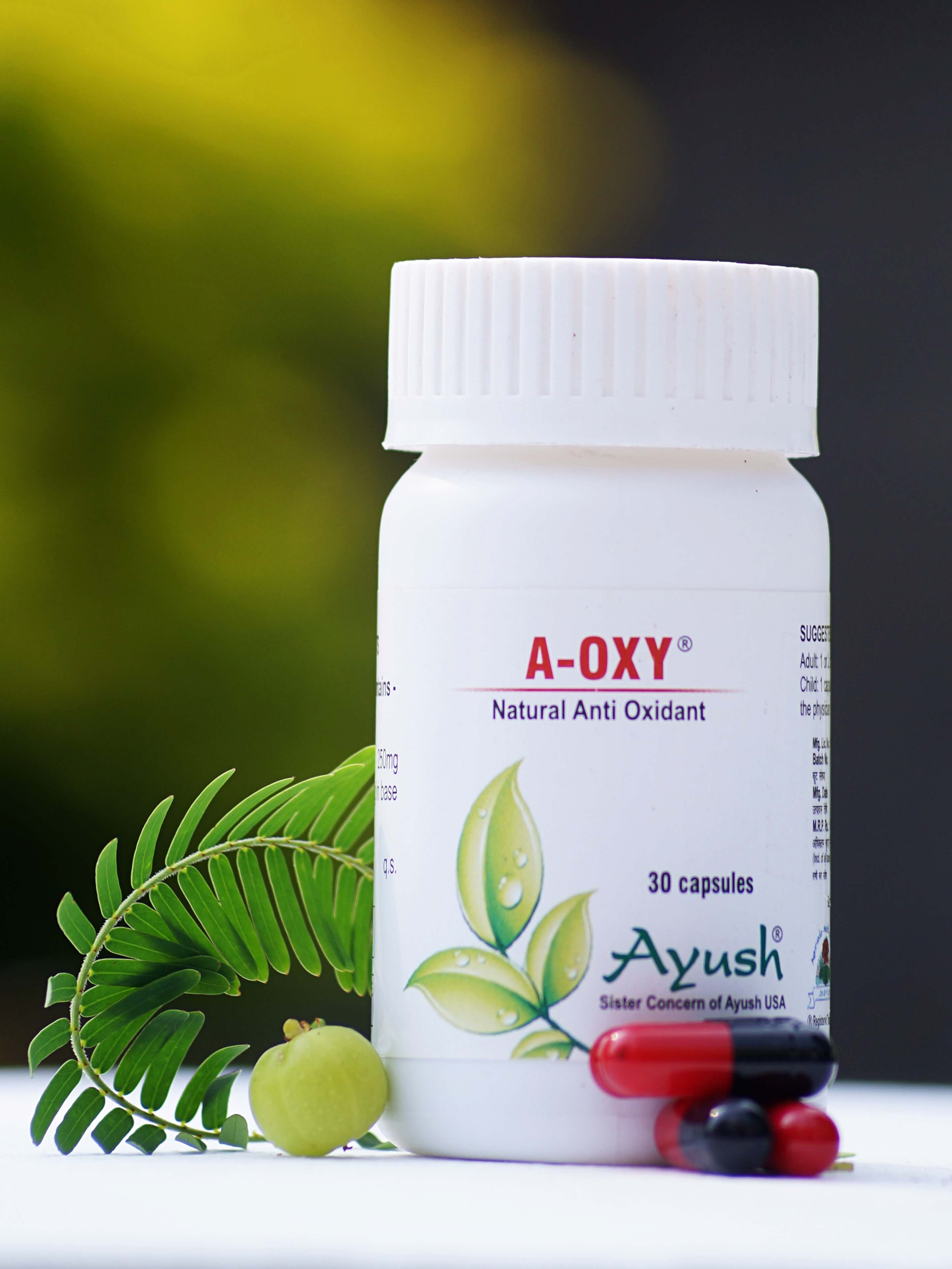 Ayush Herbs A-oxy (amla) Capsules - Natural Anti Oxidant