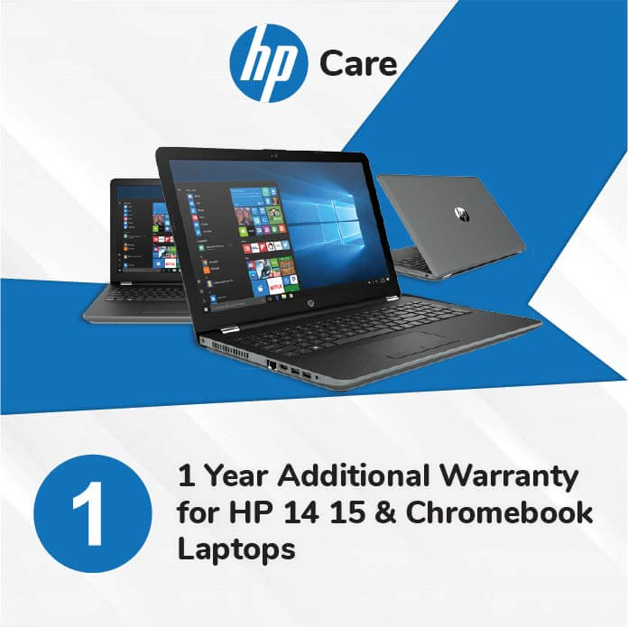 HP Care Pack 1 Year Additional Warranty for HP 14 15 and Chromebook Laptops
