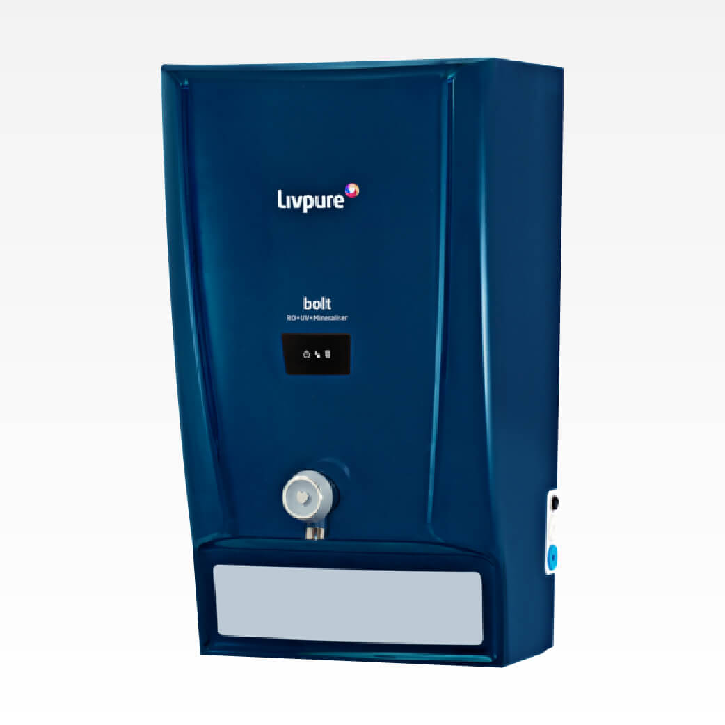 Livpure RO + UV + Mineraliser Water Purifier (Bolt, Blue)