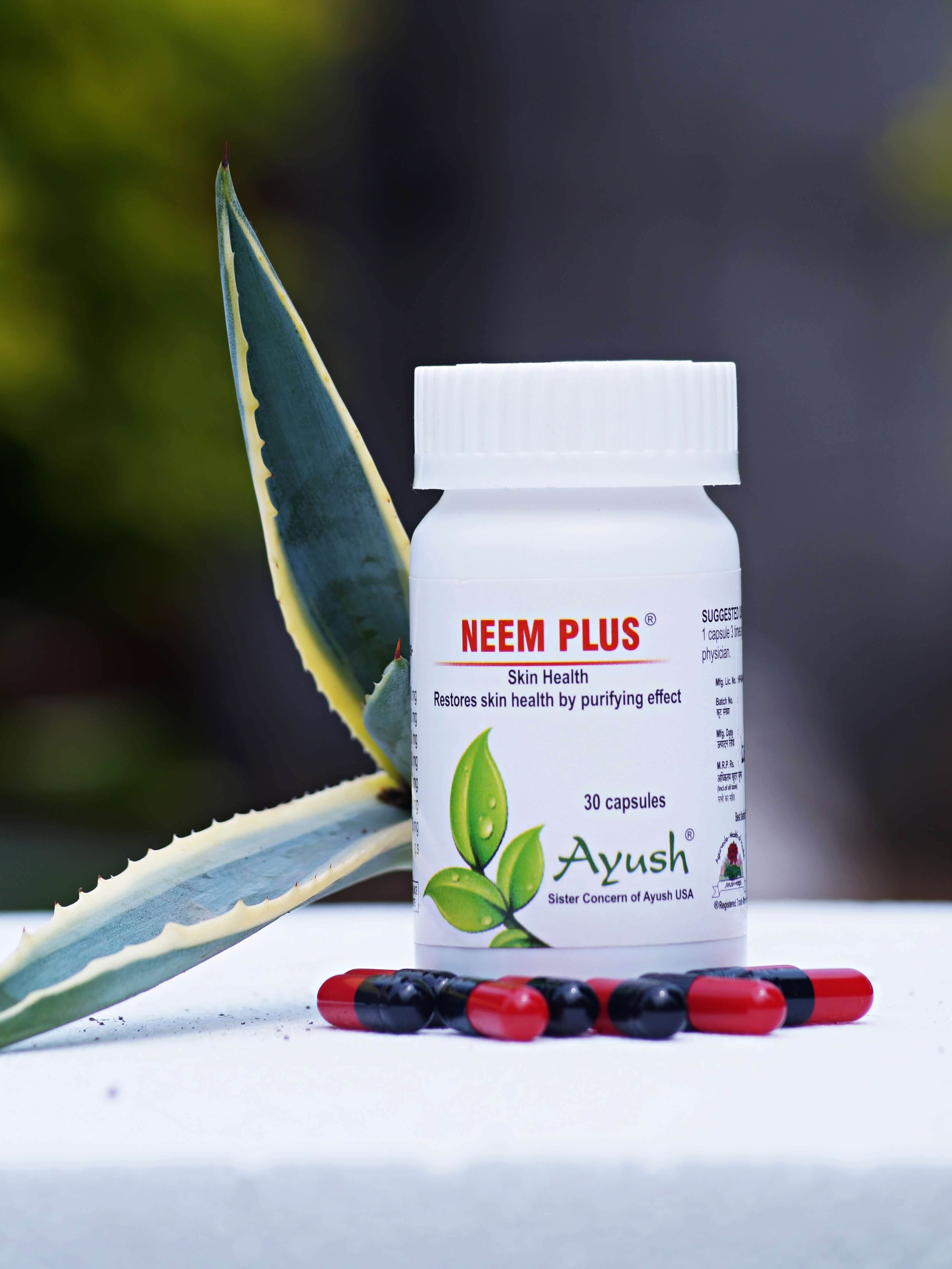 Ayush Herbs Neem Plus - Skin Care Supplement
