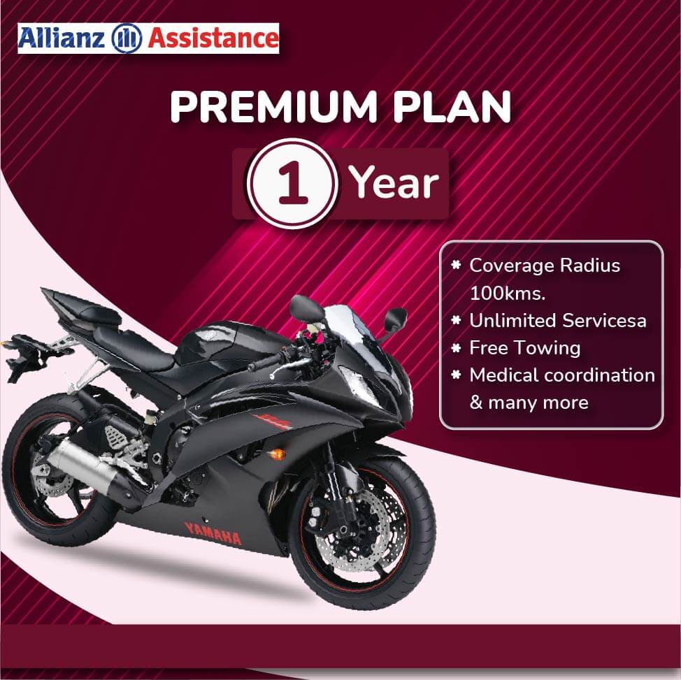 Allianz One Year Road Side PREMIUM Assistance Plan for Two Wheeler