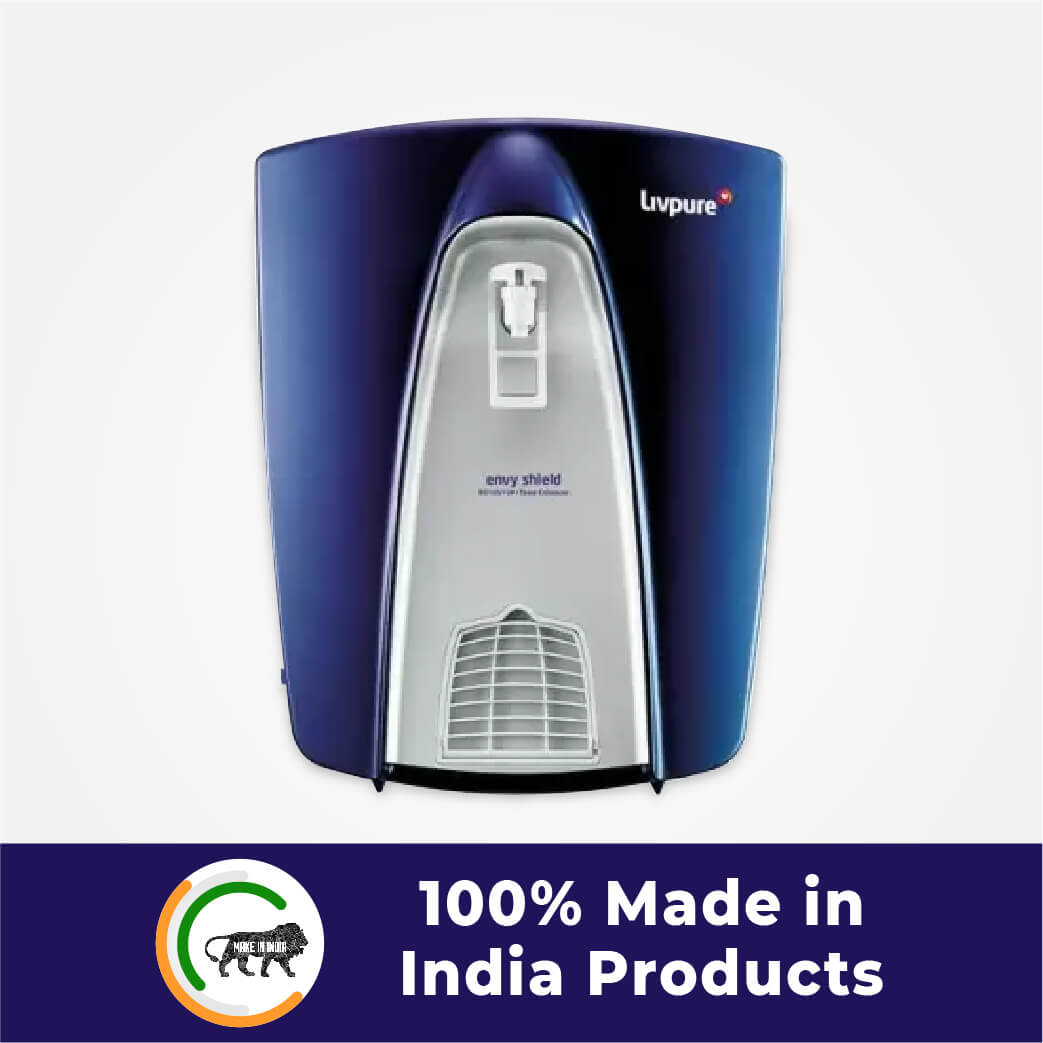 LIVPURE ENVY SHIELD 8 L RO + UV + UF + TDS Water Purifier  (Metallic Grey, Blue)