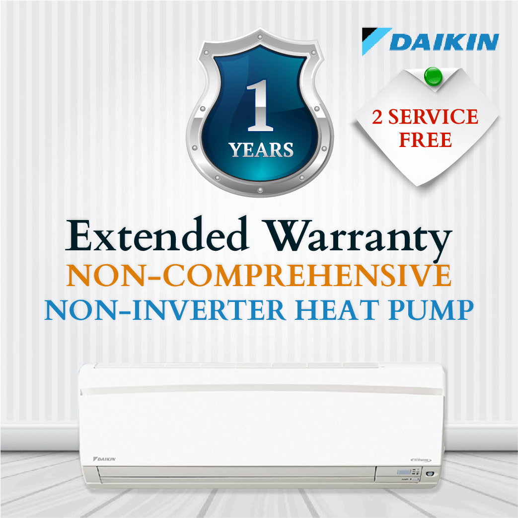 Daikin Non-Comprehensive Warranty - Non Inverter Heat Pump