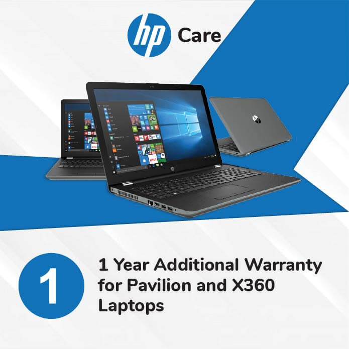 HP Care Pack 1 Year Additional Warranty for Pavilion and X360 Laptops