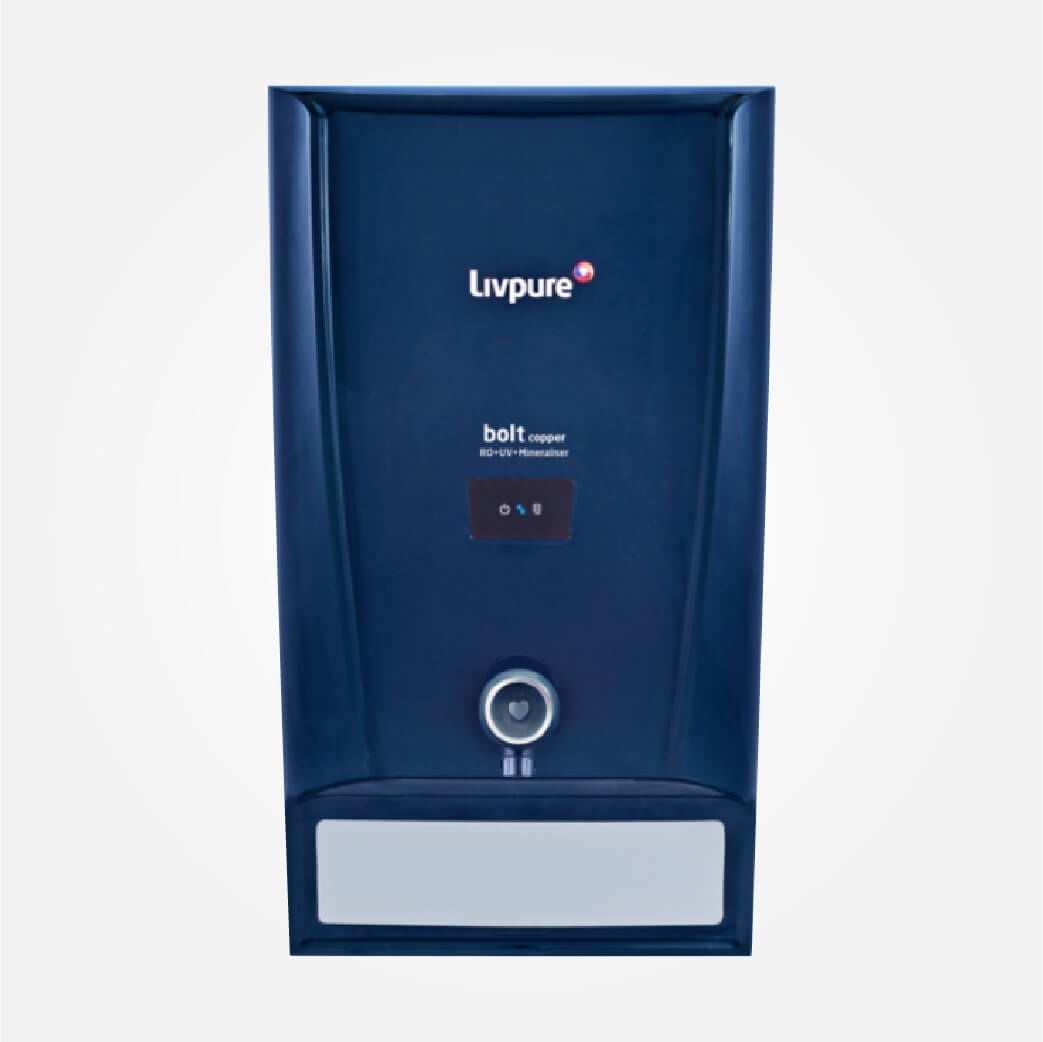 Livpure RO + UV + Mineraliser Water Purifier (Bolt Copper, Blue)