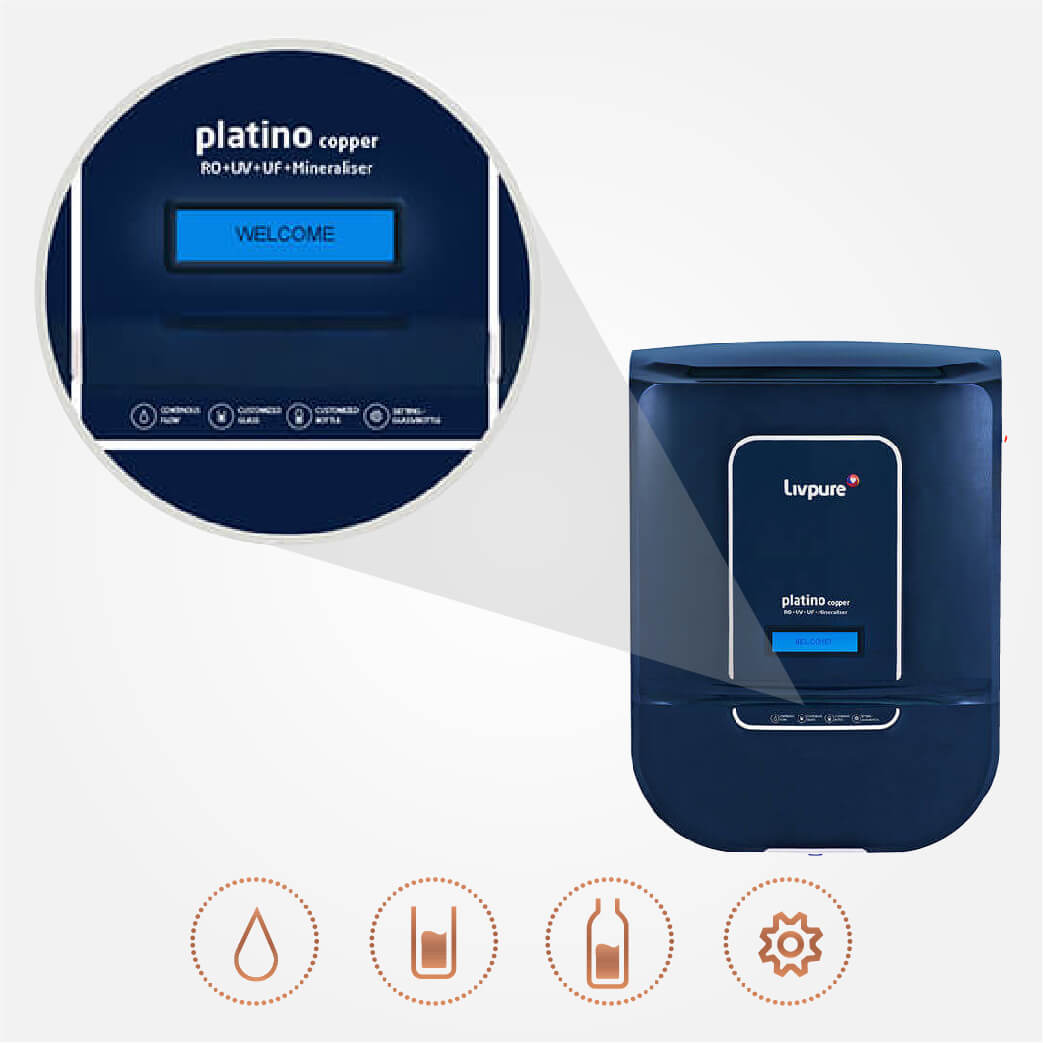 Livpure Platino Copper RO Water Purifier (Blue)