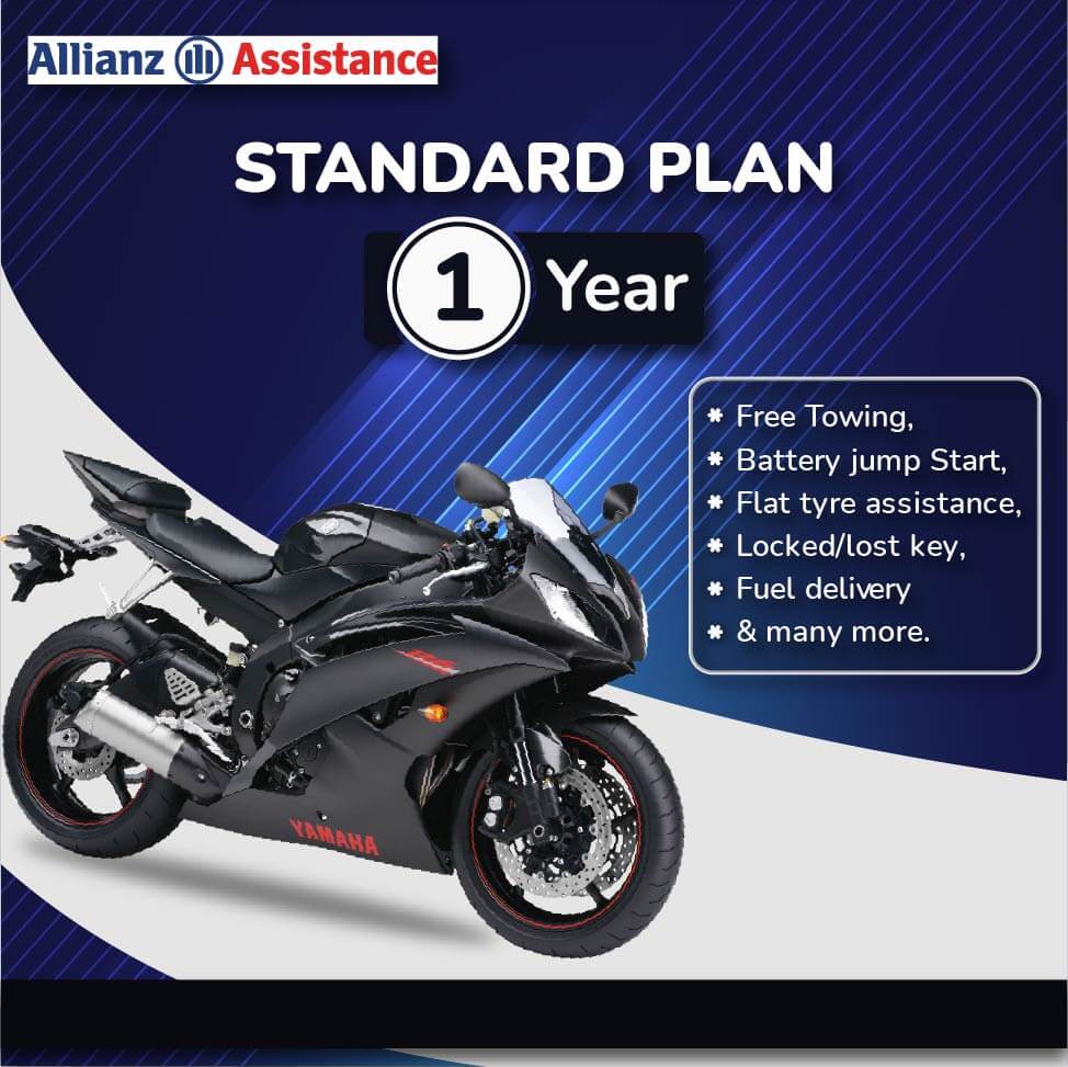 Allianz One Year Road Side STANDARD Assistance Plan for Two Wheeler