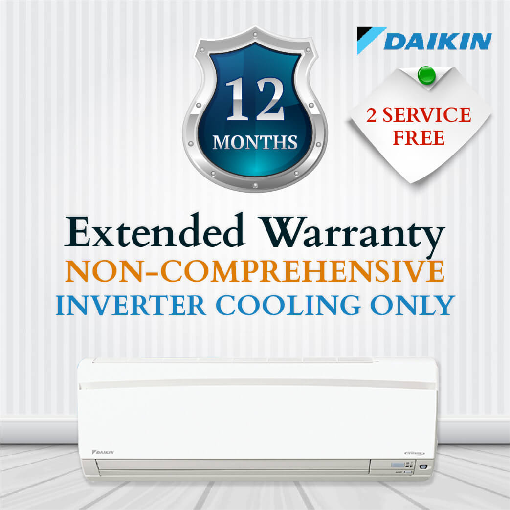 Daikin Non-Comprehensive Warranty - Inverter Cooling Only