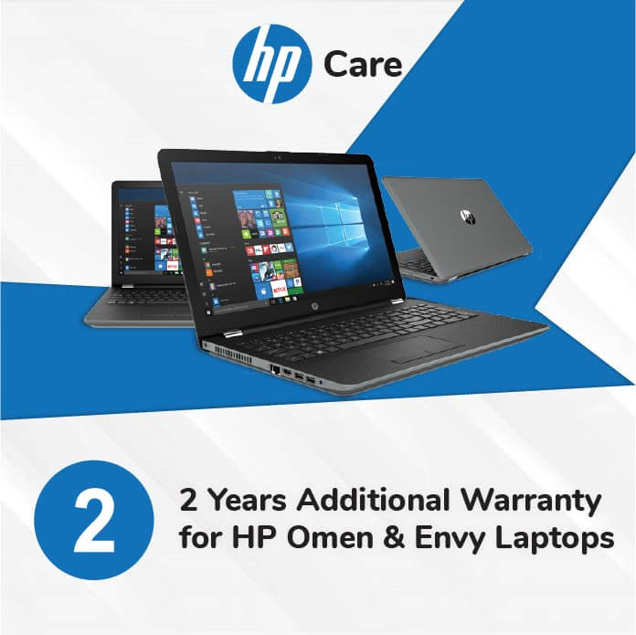 HP Care Pack 2 Years Additional Warranty for Envy and Omen Laptops