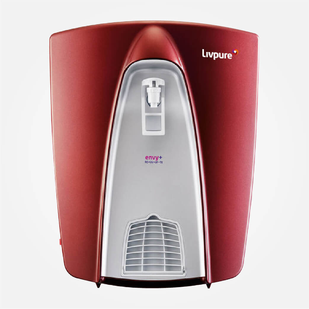 Livpure  Envy Plus RO+UV+UF Water Purifier with Pre Filter (Red)